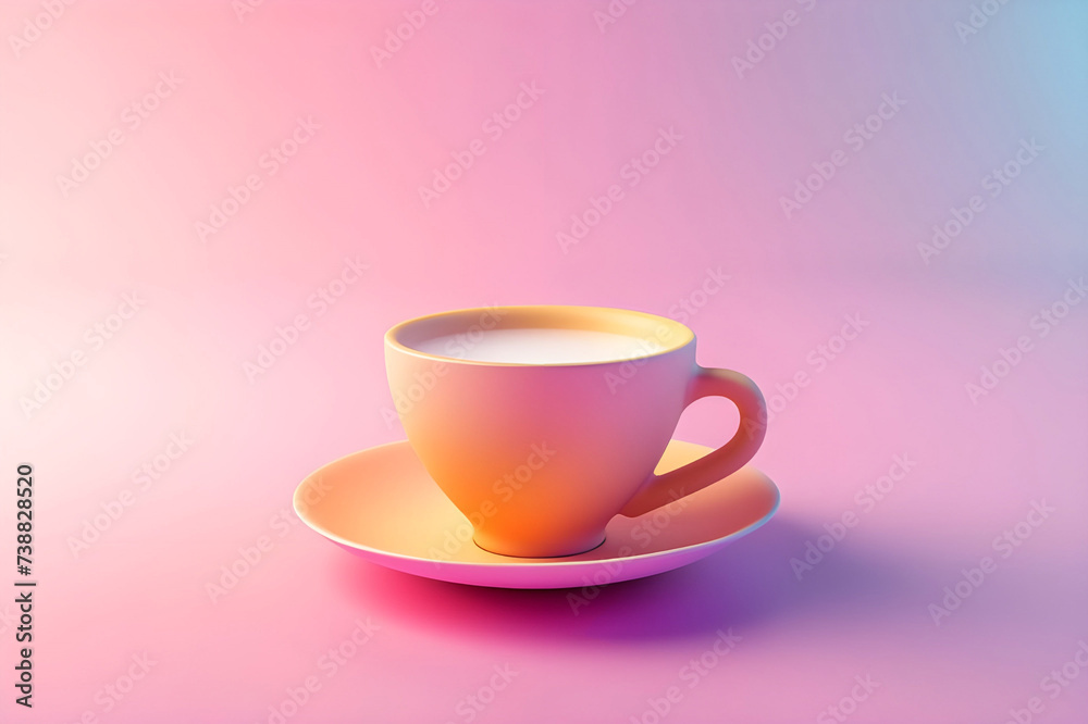 Tea coffee cup against soft background - Ai Generated Tea coffee cup against soft background - Ai Generated