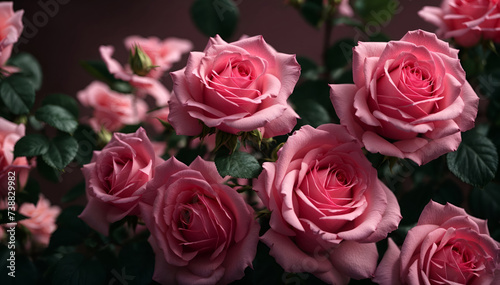 Delicate pink roses background