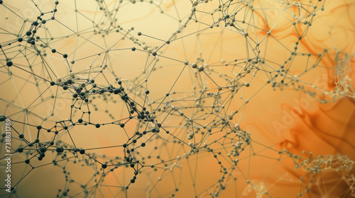 Tranquil Transitions: An Artistic Chain Background. Generative AI