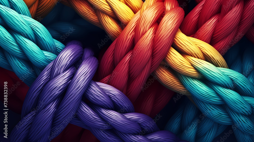 Colorful rope pattern
