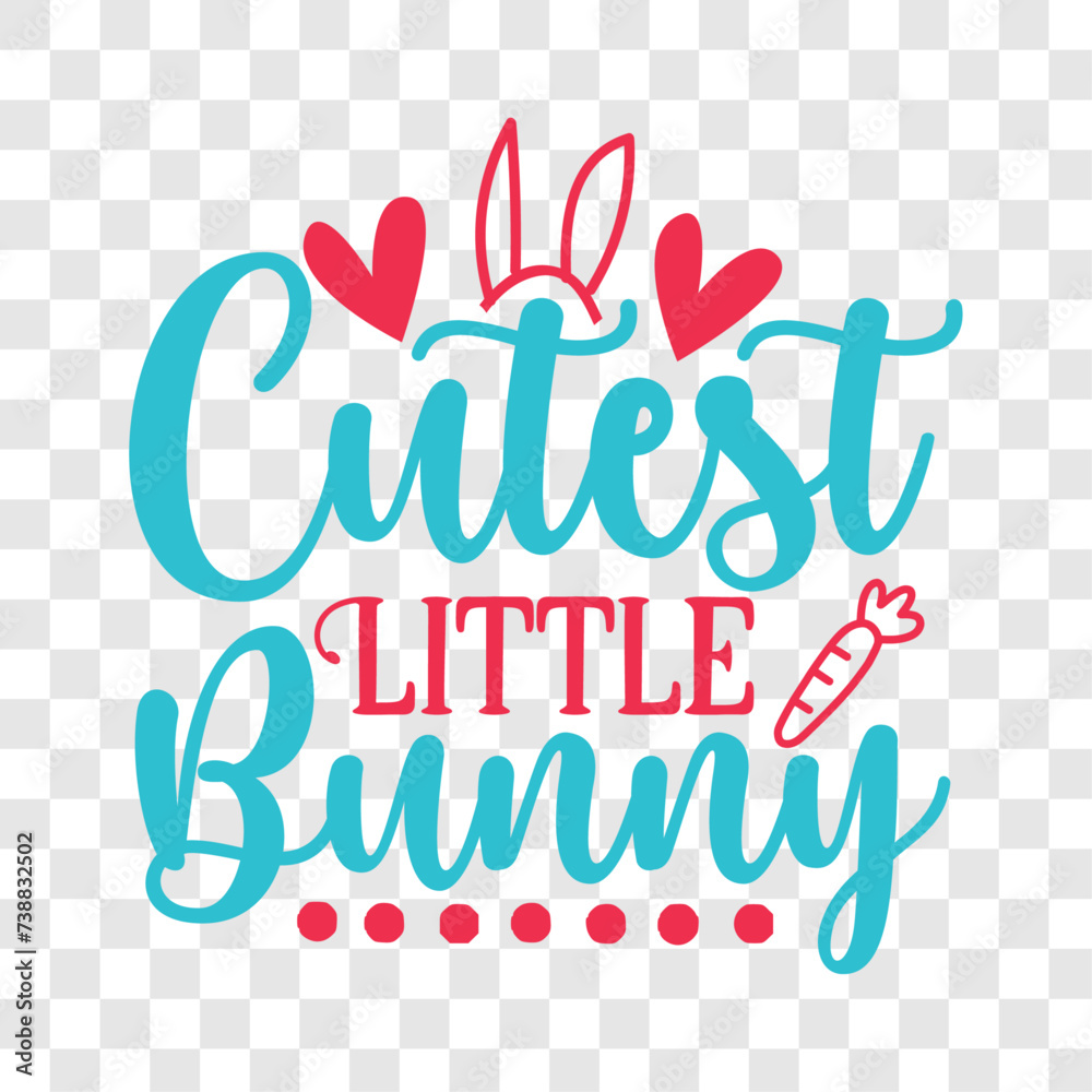 cutest little bunny svg, easter svg, baby kids svg Stock Vector | Adobe ...