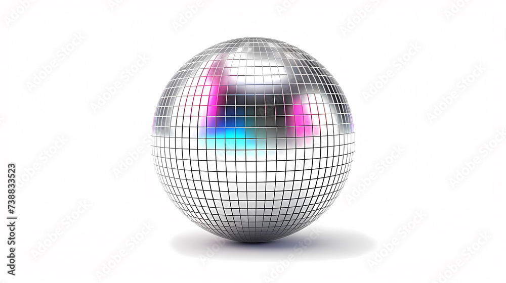 Vibrant glowing disco sphere