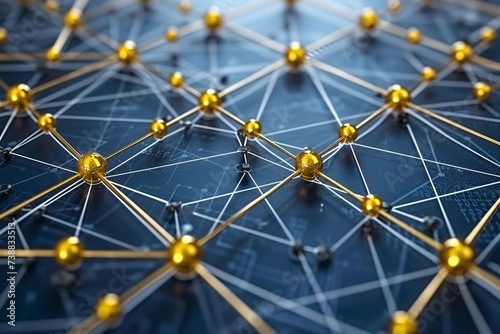 a close up of a network
