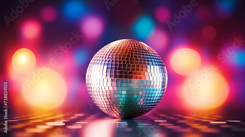 Vibrant glowing disco sphere