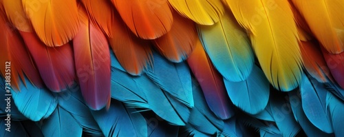 Close up of parrot head. ai generated © dark_blade