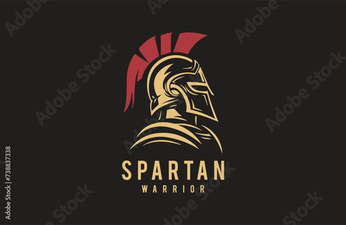 Awesome vector spartan logo design luxury premium