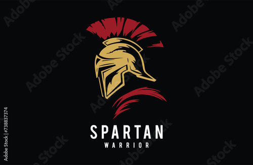 Awesome vector spartan logo design luxury premium