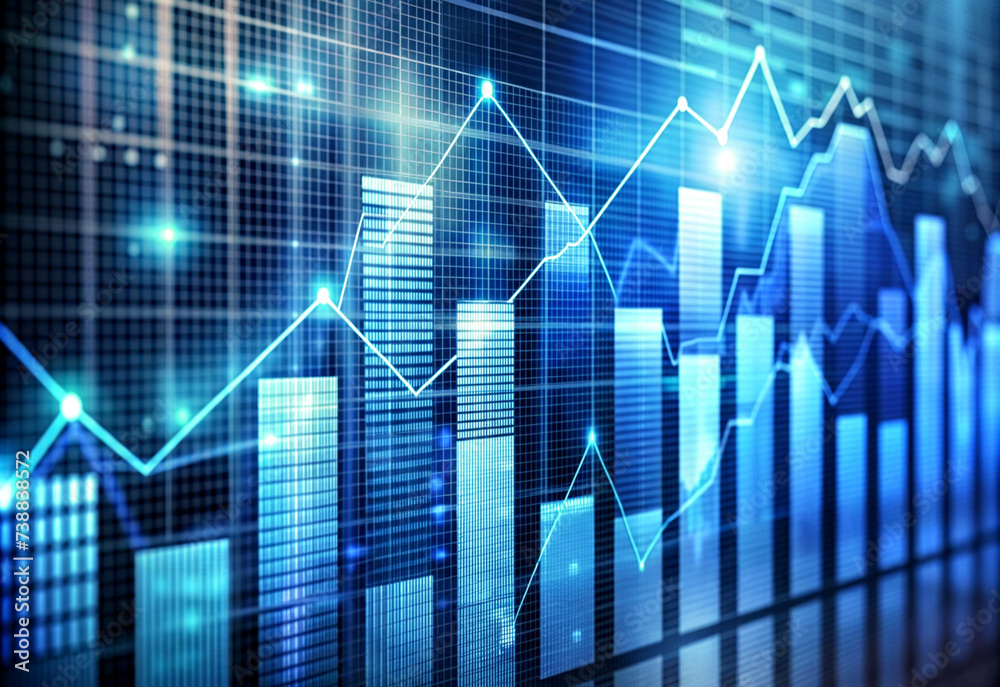 Stock Market Dynamics: Engaging Stock Image Illustrating Graph Lines and the Inner Workings of the Stock Market - Visualizing Trends, Movements, and the Complexity of Financial Markets. Stock Market Dynamics: Engaging Stock Image Illustrating Graph Lines and the Inner Workings of the Stock Market - Visualizing Trends, Movements, and the Complexity of Financial Markets.