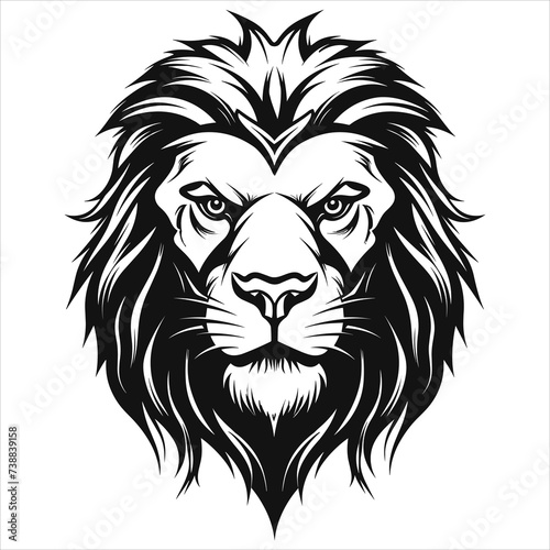 graceful power the black vector lion emblem fiercely