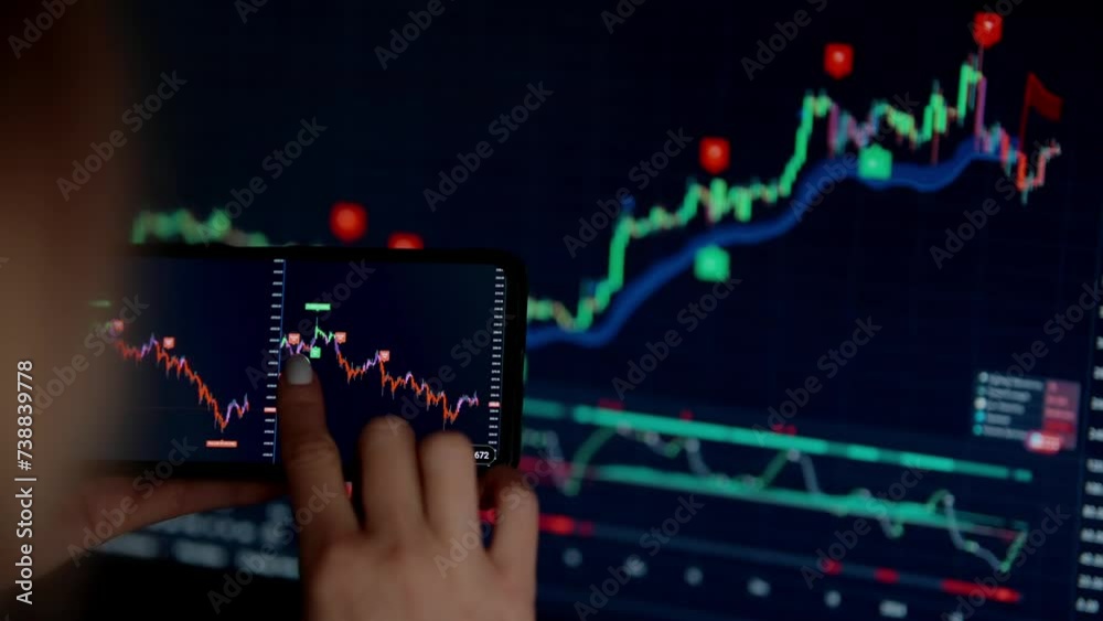 Graph crypto currency . Online financial trading chart diagram	