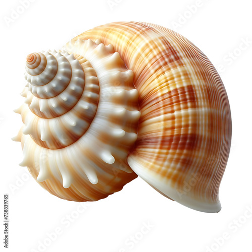 seashell isolated on transparent background, sea organism, zoology, decoration PNG image