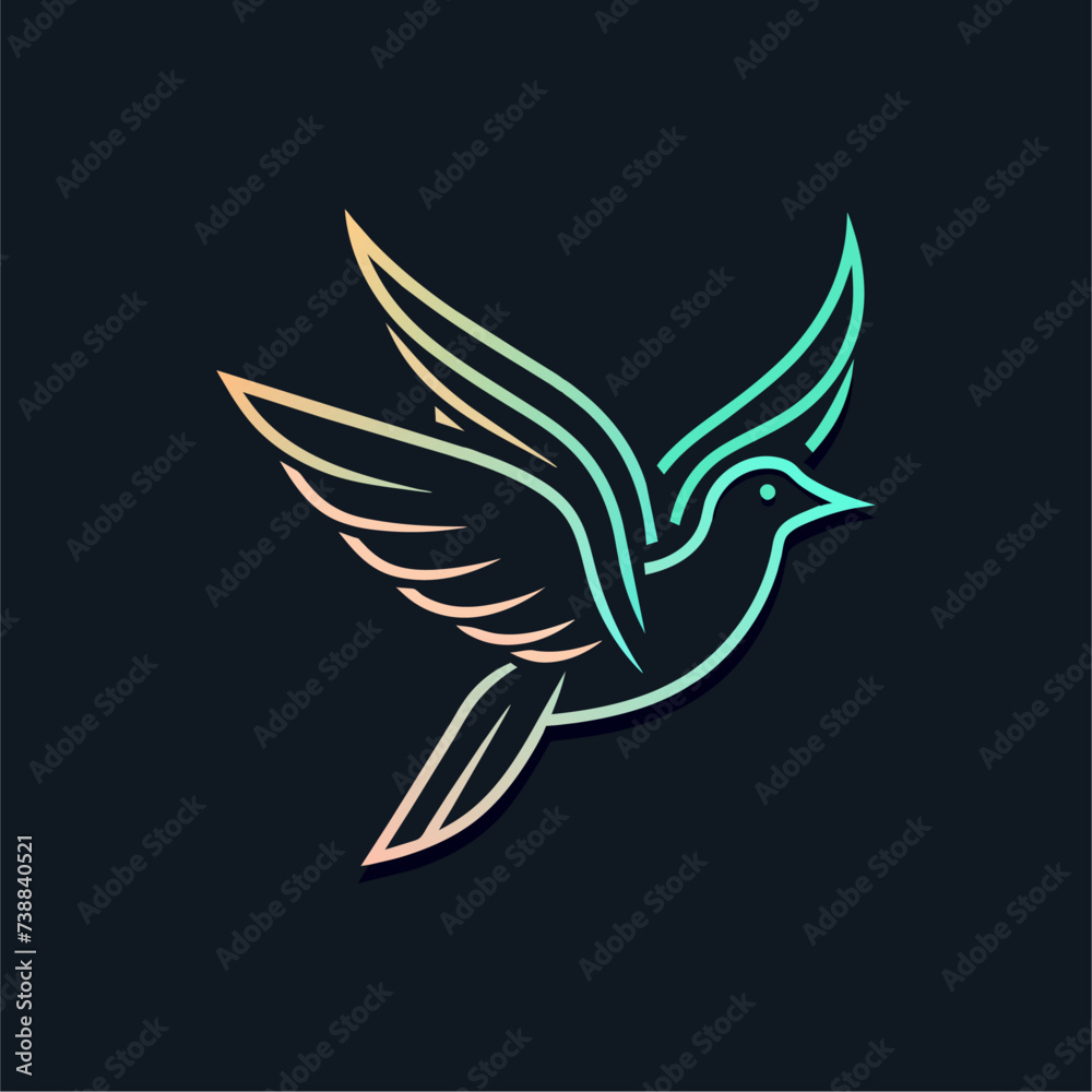 Little bird logo vector isolated. Little bird logo vector isolated.