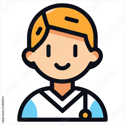 a nurse modern cartoon icon vector