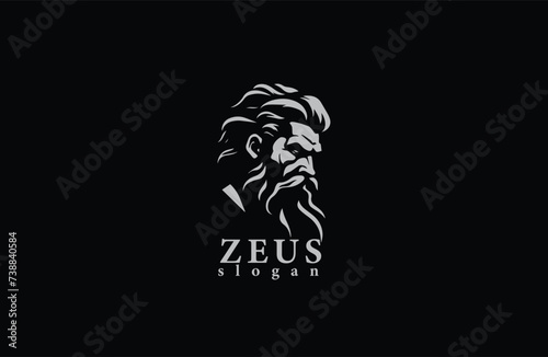 premium luxury zeus logo design vector illustration