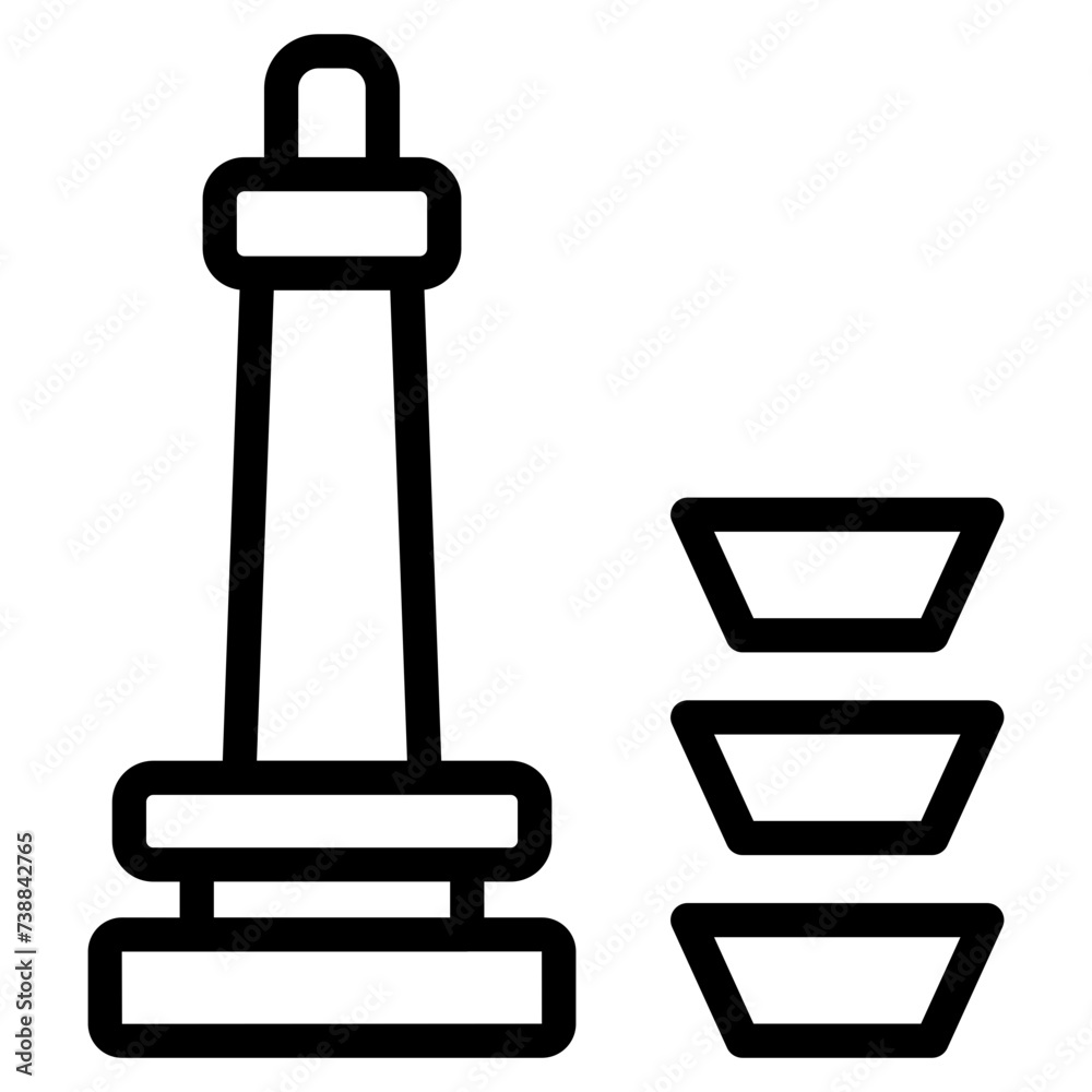 monument line icon