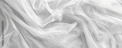 white stretch fabric background, abstract of the soft wavy hair