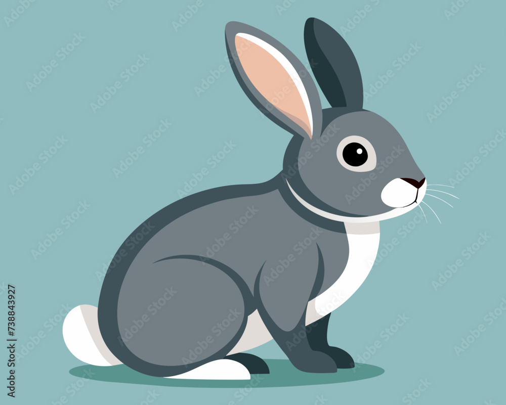 Obraz premium rabbit bunny coney cony hare lagomorph lapin animal pet vector illustration cartoon pretty cute perfect beautiful amazing