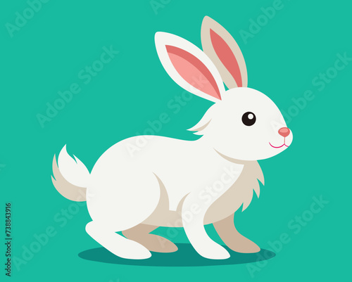 rabbit bunny coney cony hare lagomorph lapin animal pet vector illustration cartoon pretty cute perfect beautiful amazing © Gleb