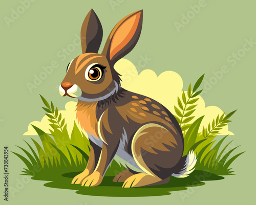 rabbit bunny coney cony hare lagomorph lapin animal pet vector illustration cartoon pretty cute perfect beautiful amazing