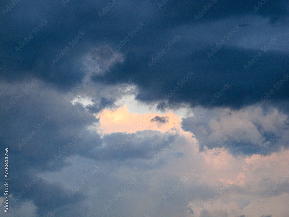 Abstract view to cloudy sky