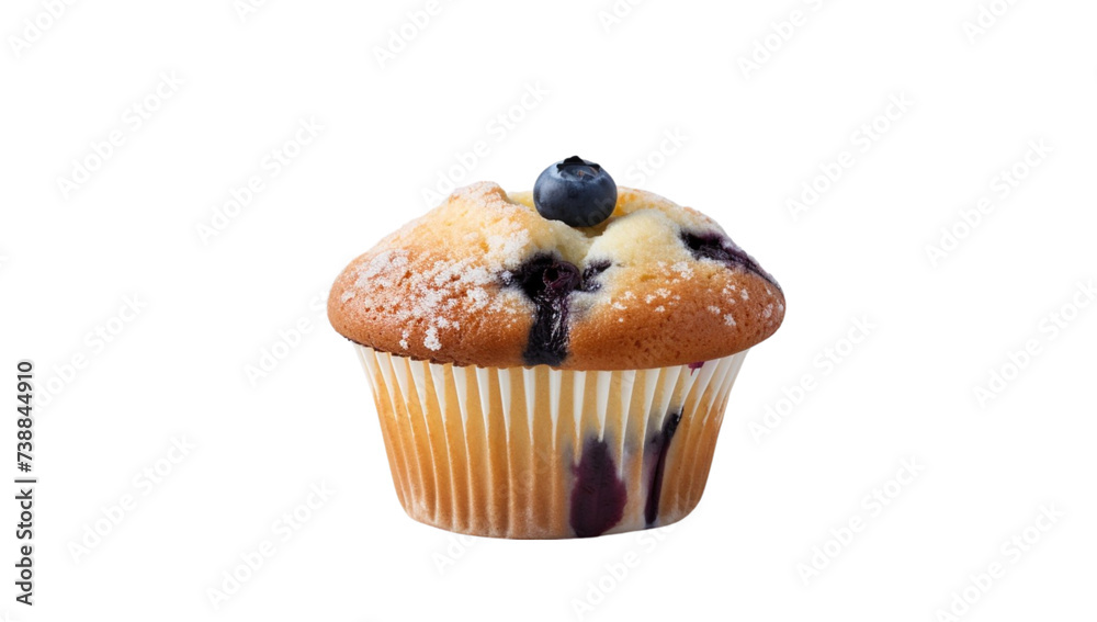 Delicious blueberry muffin isolated on a white background with clipping path. Delicious blueberry muffin isolated on a white background with clipping path.