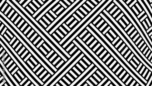 Abstract wallpaper from black stripes. Black and  white pattern .  Background in 4k format 3840  2160.