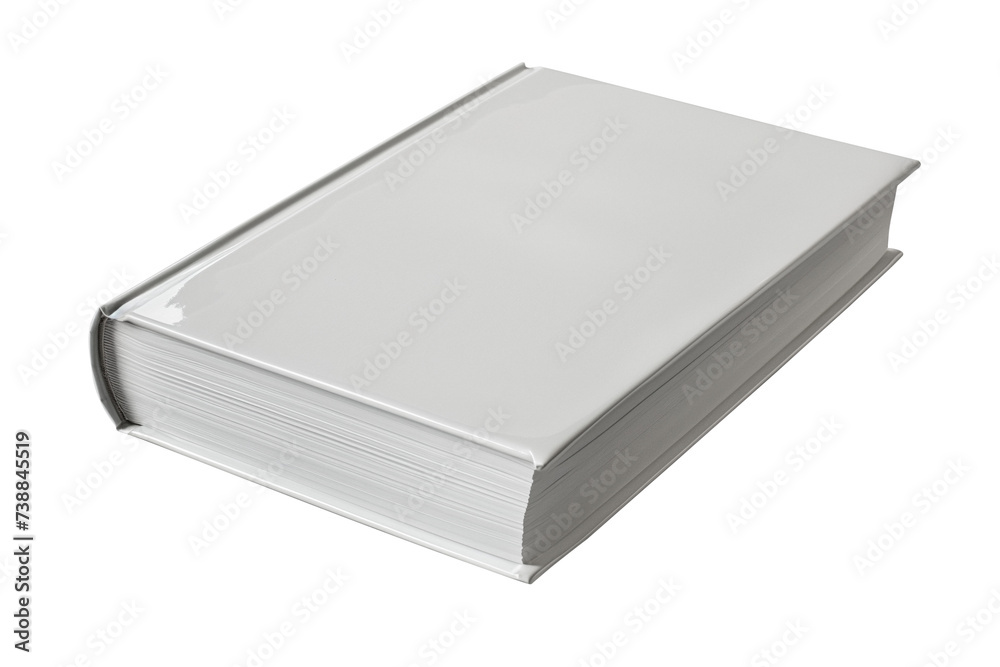 Blank book with white glossy cover
