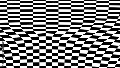 Abstract Black and White Geometric Pattern with Squares.Checkered pattern. Geometric background. Abstract wallpaper of the surface. Print for polygraphy, posters and textiles.background in UHD format  photo