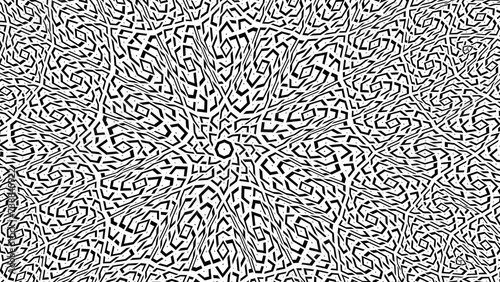 Fototapeta Naklejka Na Ścianę i Meble -  Abstract wallpaper from black stripes. Black and 
white pattern .  Background in 4k format 3840х2160.