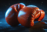 Dynamic Elegance: Red Boxing Gloves in High-Resolution Fitness Finesse