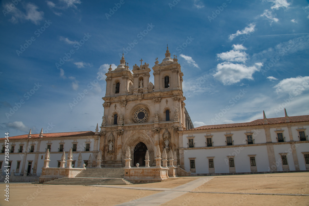 View of Alcobaca monastery in Portugal