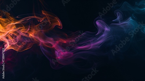 colorful smoke on a black background