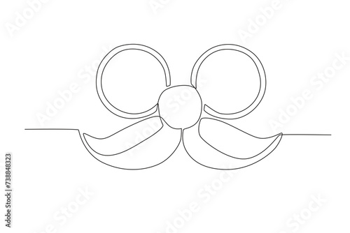 Mustache worn by clowns