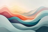 Abstract Artistic Wavy Landscape Illustration
Abstract landscape with layered wavy patterns creating a serene illustration of hills, in a calming pastel color palette.

