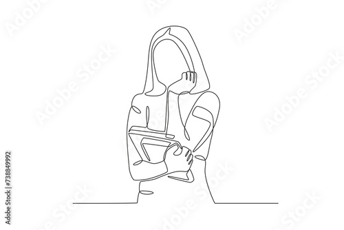 A girl buys a lot of books