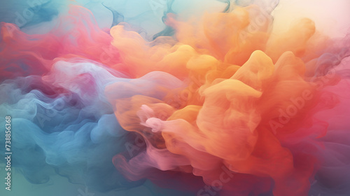 Abstract background smoke color full soft generative ai