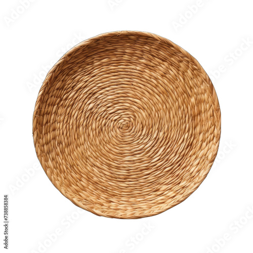 A straw plate png / transparent