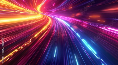abstract image with colorful light lines