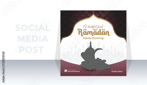 
Ramadan special food sale & dates social media post design template
