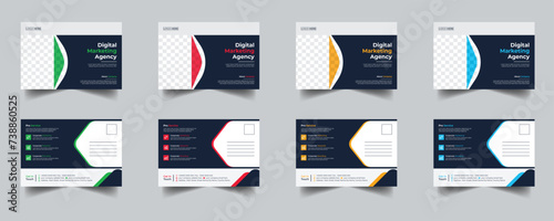Modern Creative Corporate Post Card Template, Vector Template for Opening Invitation Editable, Professional Business Postcard Design, Event Card Design, Invitation Design, Direct Mail EDDM Template