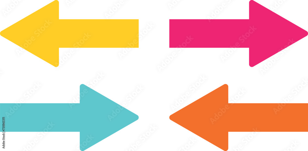 colored thick arrows in lgbt style colored thick arrows in lgbt style
