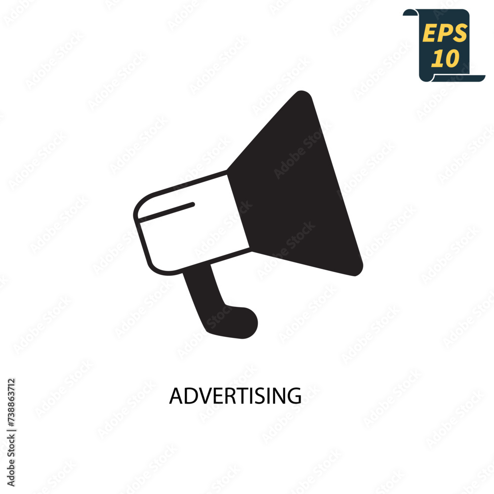 advertising icons  symbol vector elements for infographic web