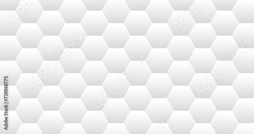 Fototapeta Naklejka Na Ścianę i Meble -  white honeycomb pattern in simple style. looks polyethylene foam sheet design in white color. hexagonal shapes in gray gradient colors.