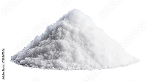 Pile of snow isolated on transparent a white background