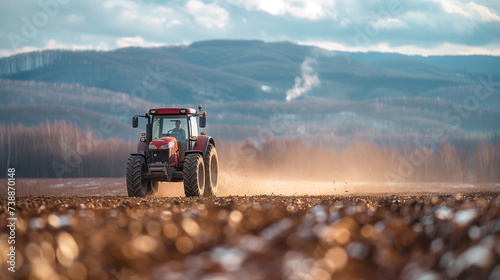 tractor on the field