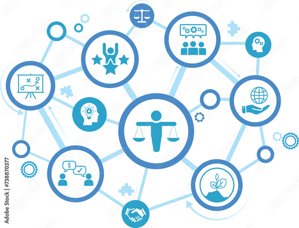 Core Values - Mission, integrity value icon set with vision, honesty, passion, and collaboration as the goal or focus Core Values - Mission, integrity value icon set with vision, honesty, passion, and collaboration as the goal or focus