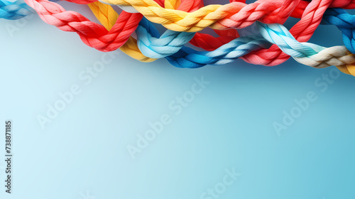 Abstract colorful rope texture background