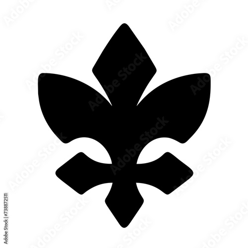 Fleur de lis set, Fleur-de-lis. Silhouettes of lily flowers.
