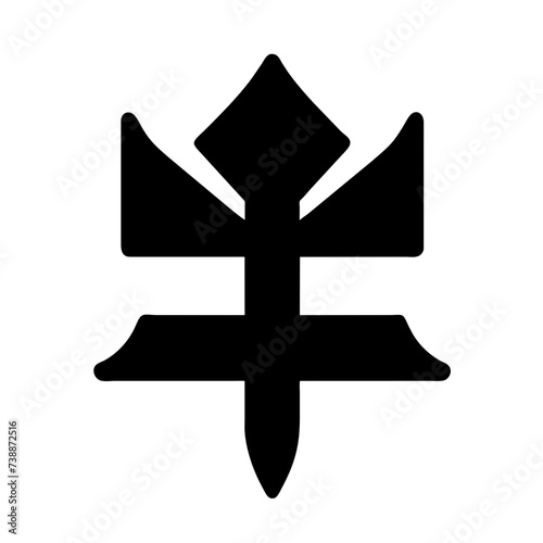 Fleur de lis set, Fleur-de-lis. Silhouettes of lily flowers.
