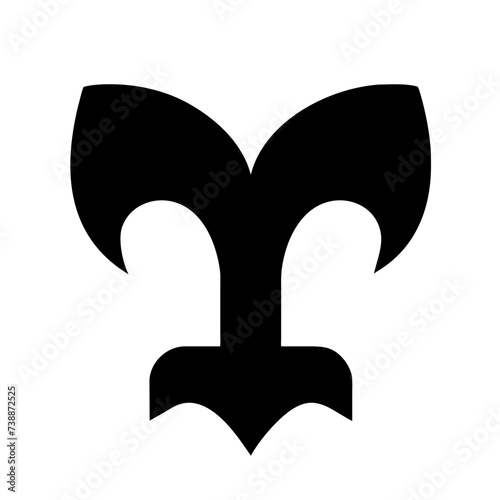Fleur de lis set, Fleur-de-lis. Silhouettes of lily flowers.

